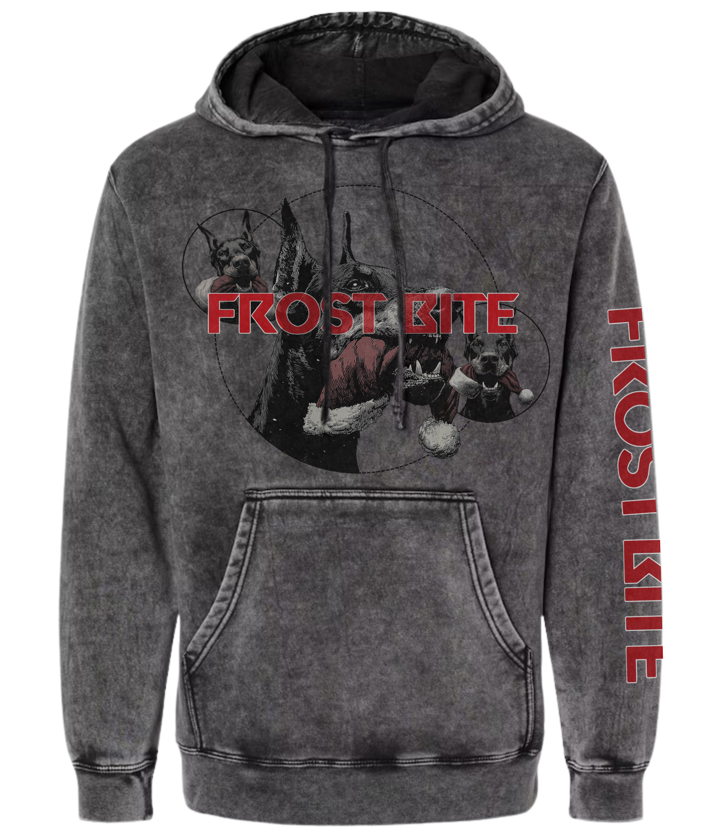 frost bite black wash hood