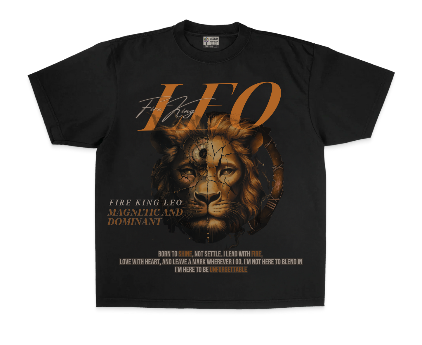 His Fire king leo tee