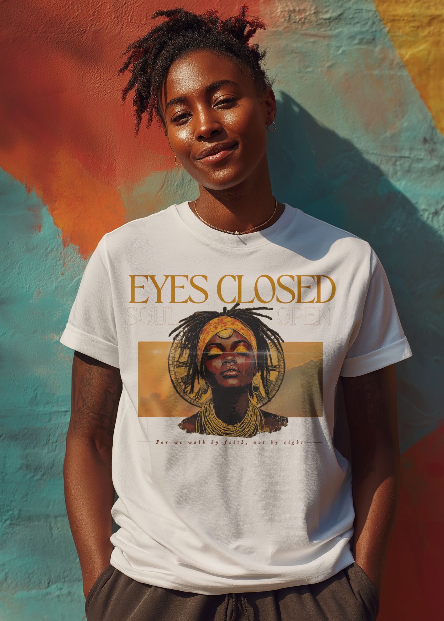 eyes closed tee