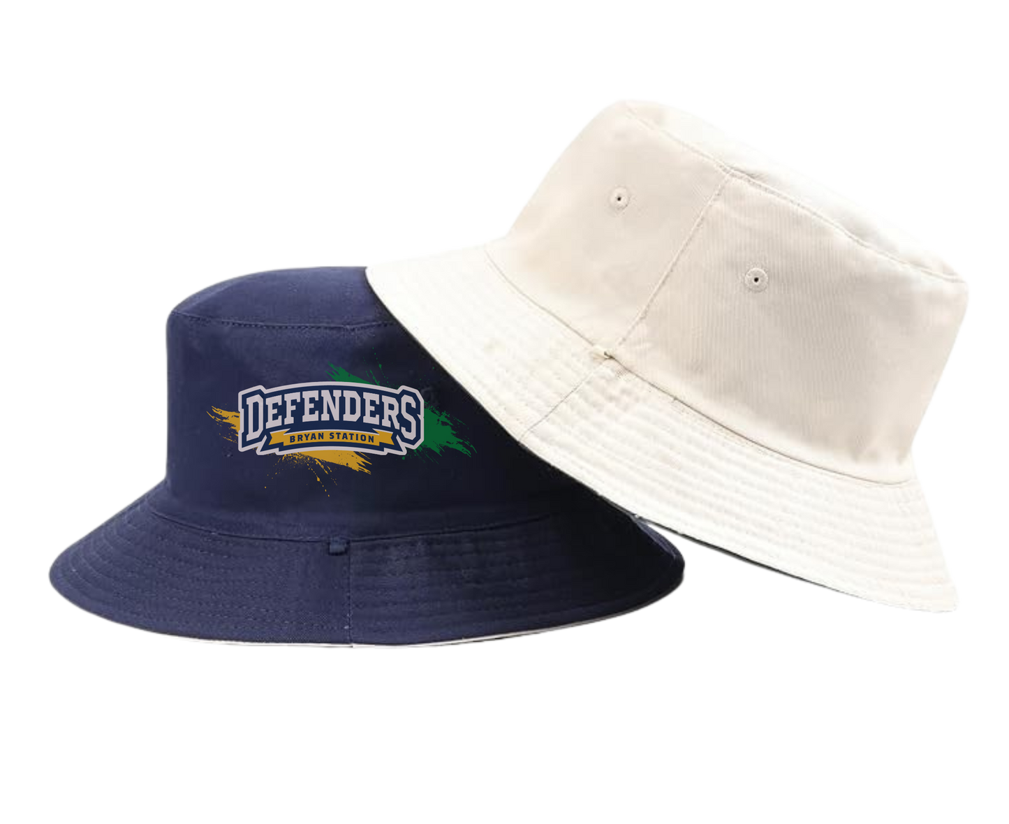 reversible defenders bucket hat (Navy/Beige)