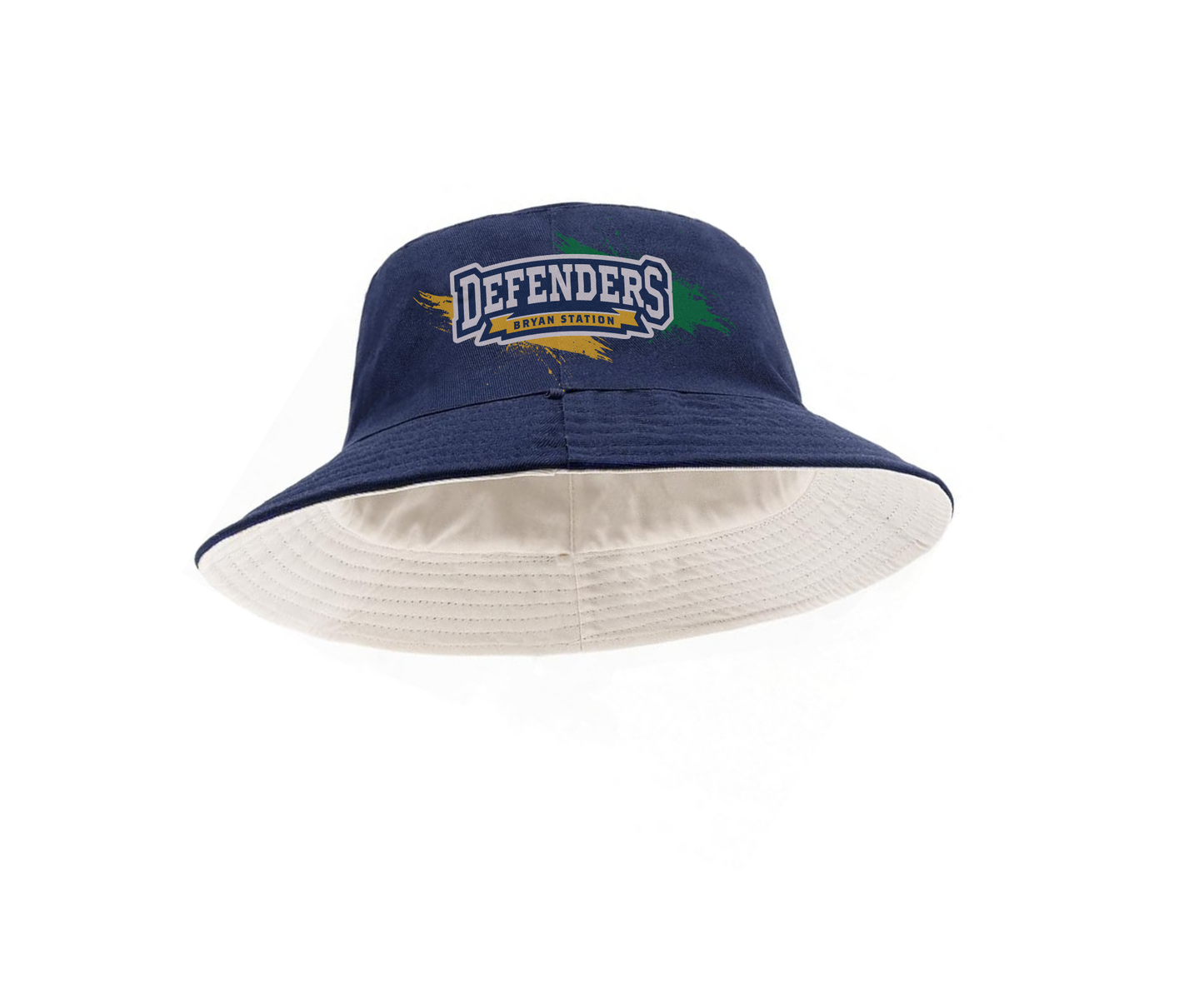 reversible defenders bucket hat (Navy/Beige)