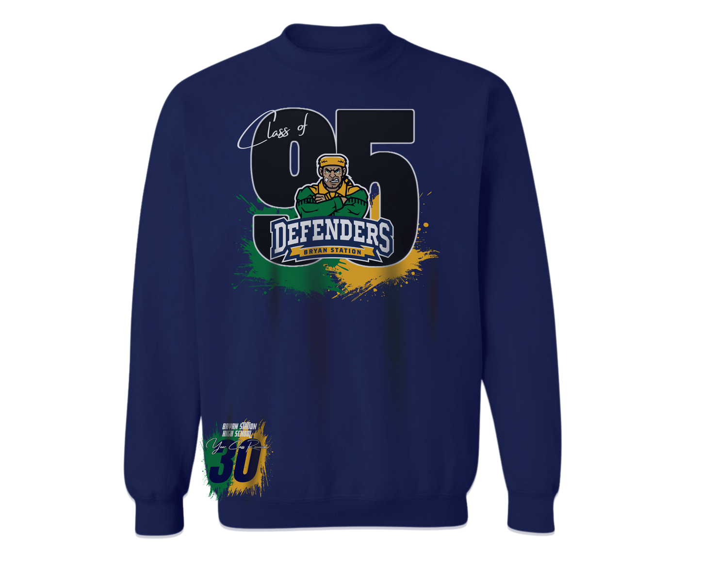 B.S 30 year class reunion crew (front print only)