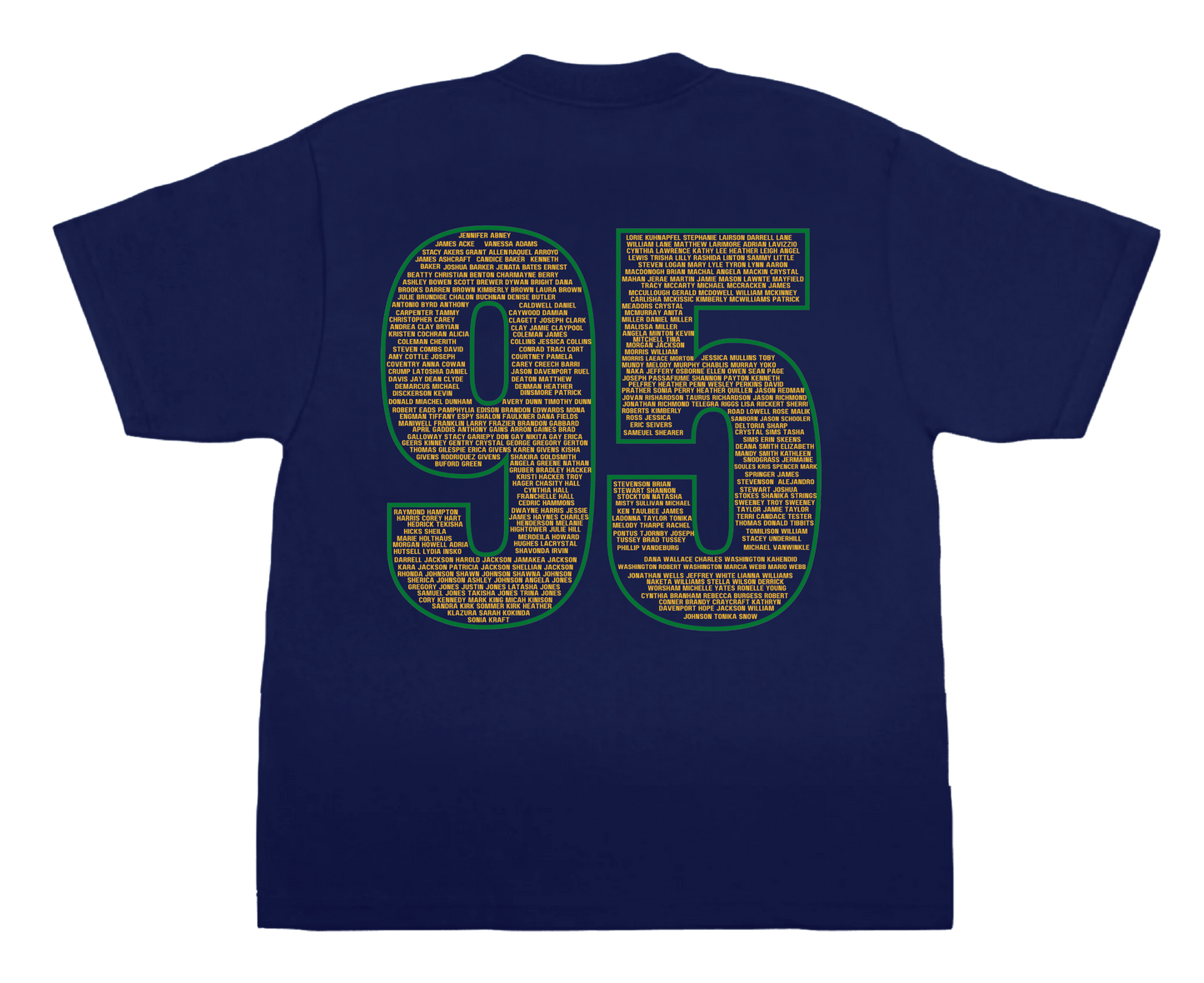 B.S 30 year class reunion tee( front and back print )