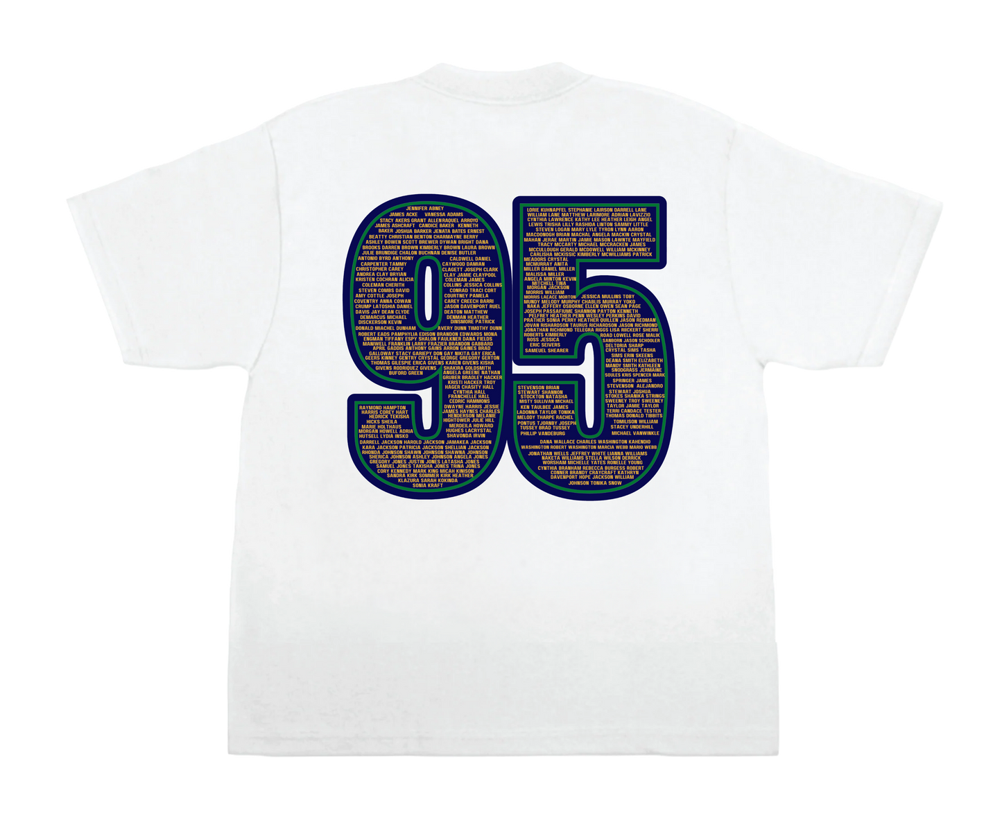 B.S 30 year class reunion tee( front and back print )