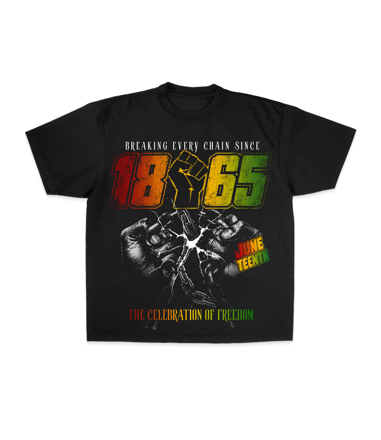 Breaking chains juneteenth tee