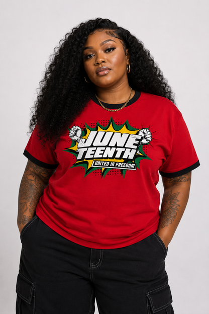 Juneteenth: United In Freedom Ringer Tee