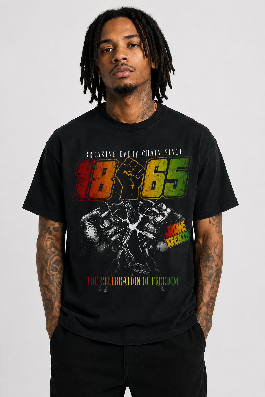 Breaking chains juneteenth tee