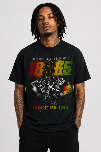 Breaking chains juneteenth tee