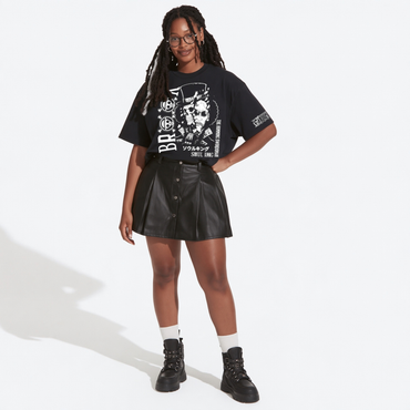 Blk/white two faces brook tee