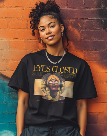 eyes closed tee
